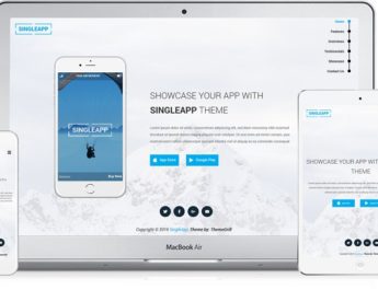 SingleApp Free Mobile App – WordPress Tema